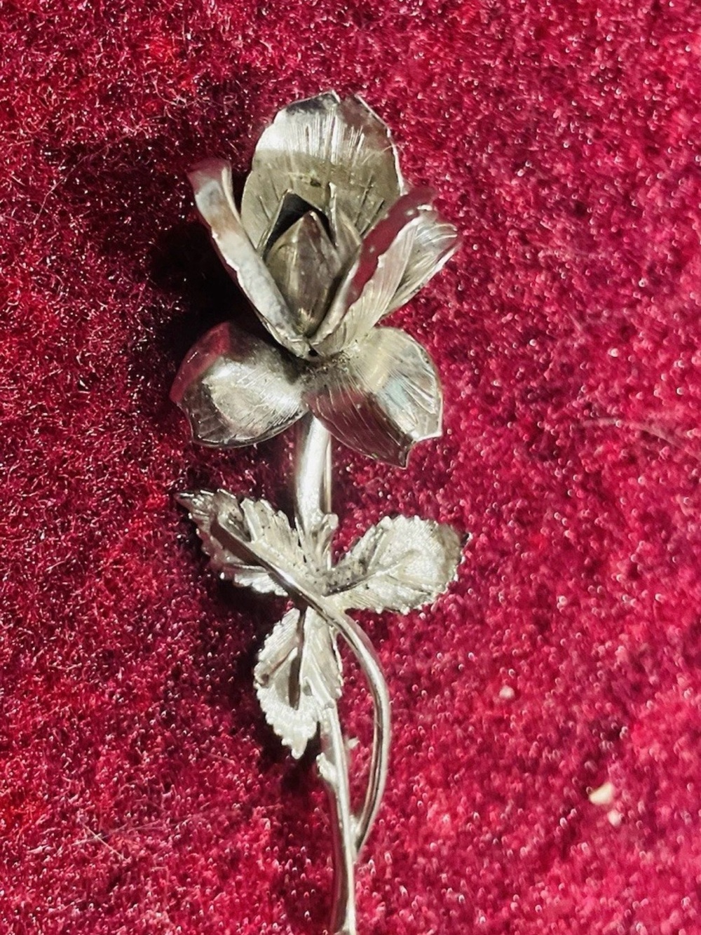 VINTAGE Signed DETAILED ROSE FLOWER Brooch Pin PASTELLI